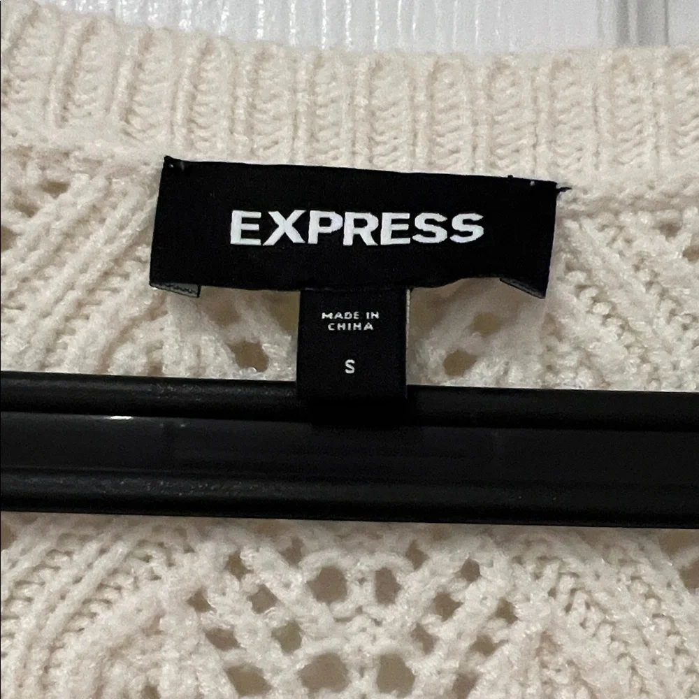 Express Cream Button-Up Cardigan - Picture 3 of 6